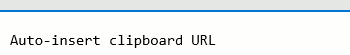 Animation of smart clipboard insertion with urls